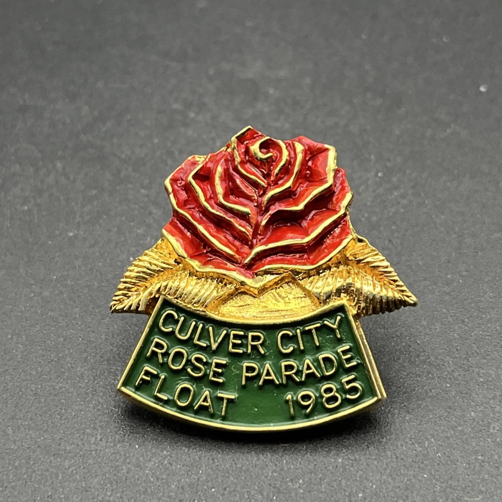 1985 Tournament Of Roses Culver City Rose Parade Float Lapel Hat Pin